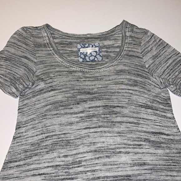 Anthropologie Pure + Good Heathered Black and Grey Top - Women’s Size XS - Picture 4 of 8